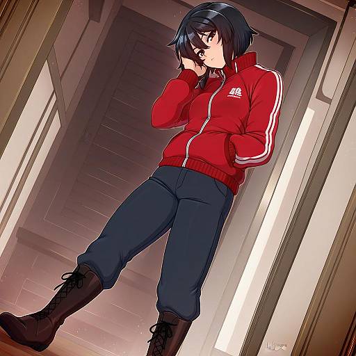 Illustration of Kaneda shoutarou (akira), akira (manga) in the style of Merunyaa