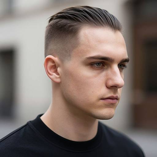 Slick Back Undercut European Man