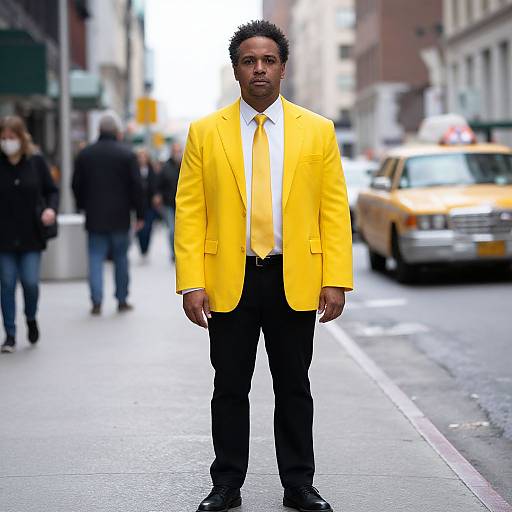 Man in Yellow Cab Costume