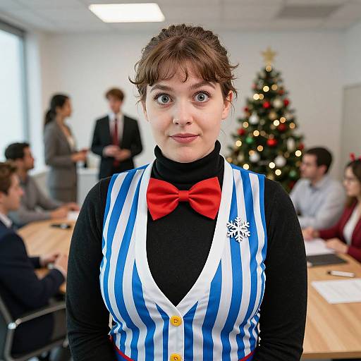 Festive Office Christmas Party Scene