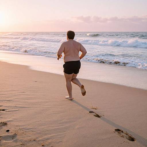 Dynamic Fat Flash Running Beach Sunrise
