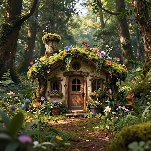 Enchanted Forest Cabin with Fairy Dust