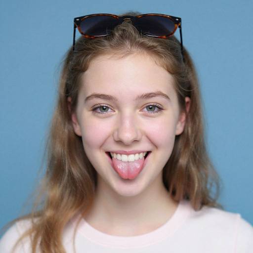 Candid Playful Woman in Sunglasses