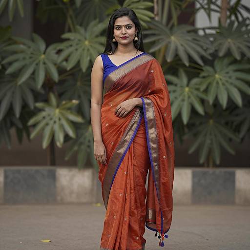 Elegant Indian Woman in Leheriya Dupatta