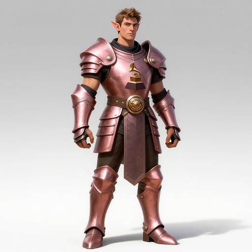 Orc Cleric in Rose Gold Armor