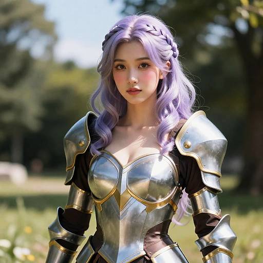 Fantasy Warrior Woman in Park