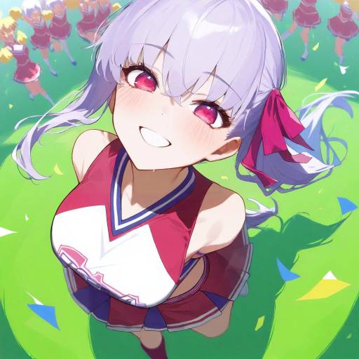 Dynamic Cheerleader in Action