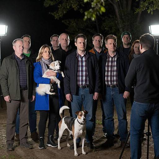 Nighttime Outdoor Gathering with Friends