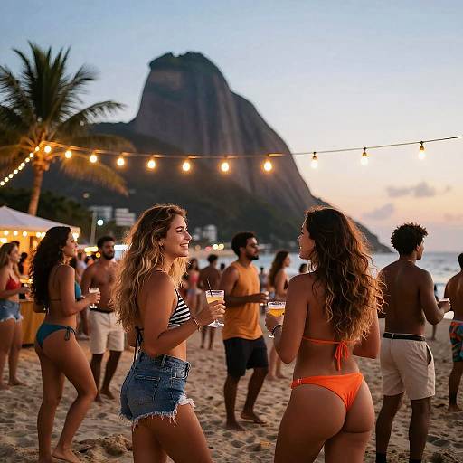 Brazilian Beach Party at Dusk