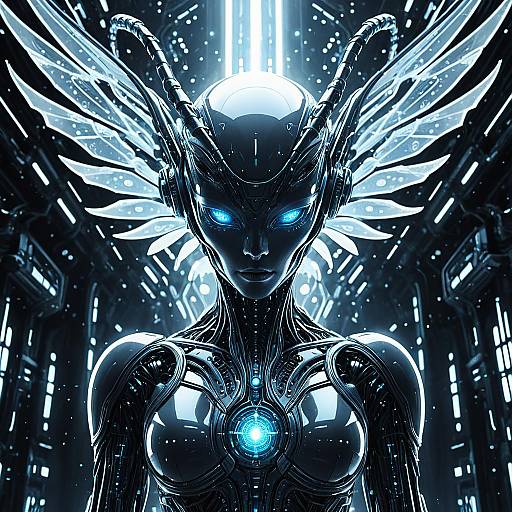 Futuristic Alien Neural Idol Landscape