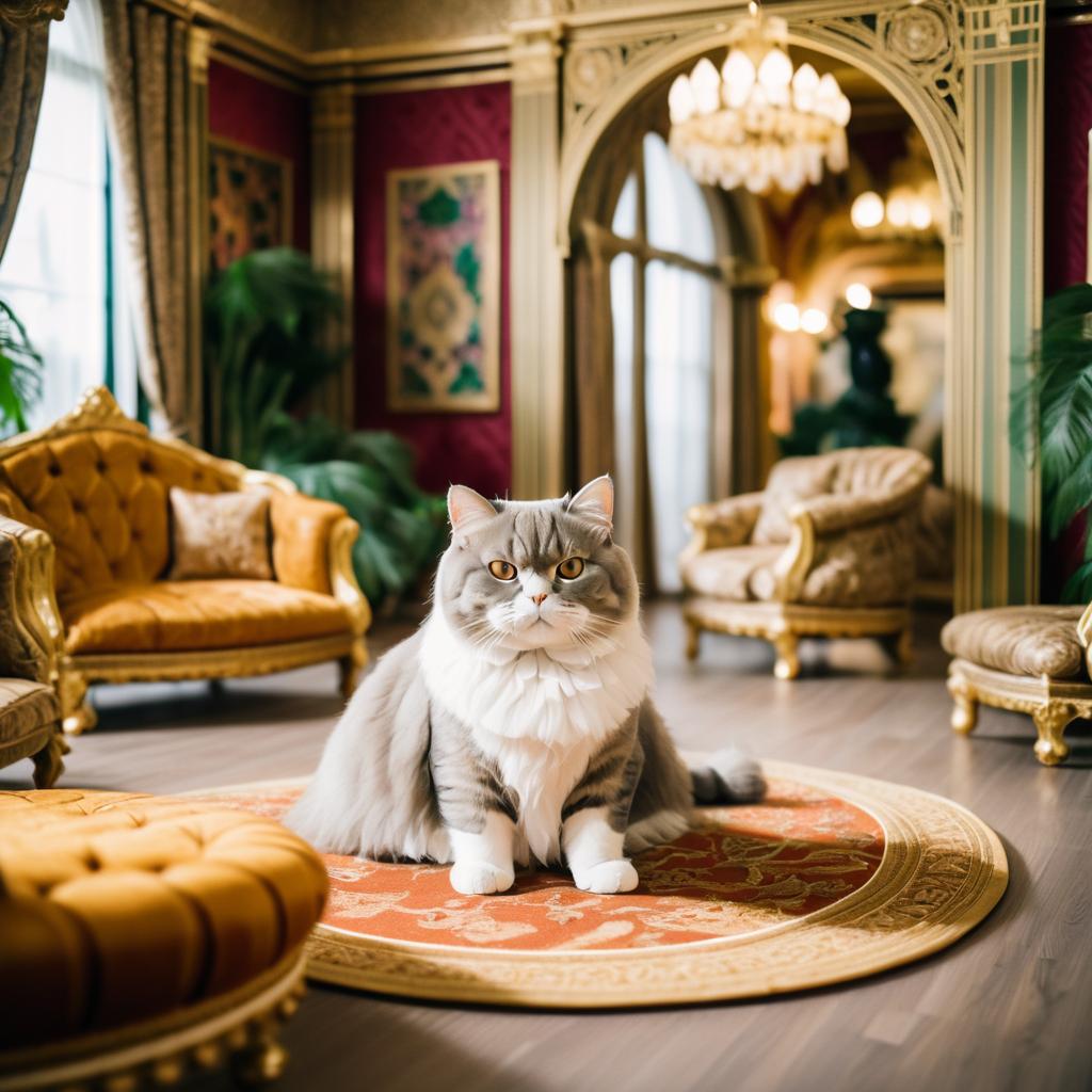 Regal Scottish Fold in Luxurious Daycare