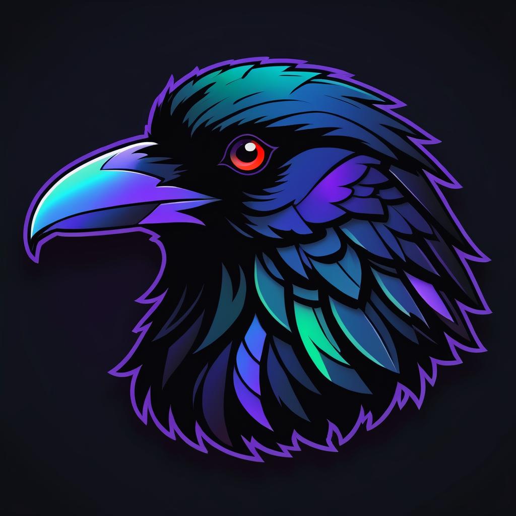 Gothic Raven Twitch Icon Design