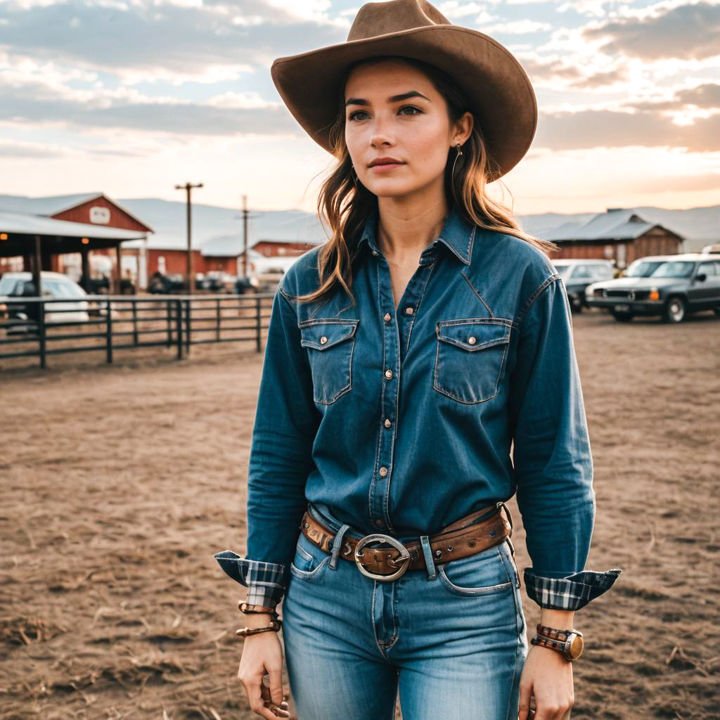 Petite Cowgirl in Rustic Rodeo Style