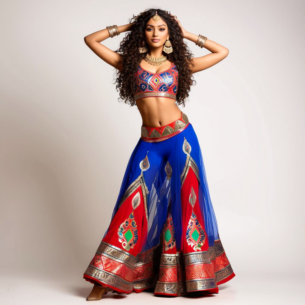 Confident Dancer in Bold Chaniya Choli