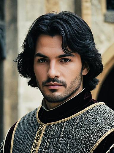 Realistic Medieval Theater Costume Portrait