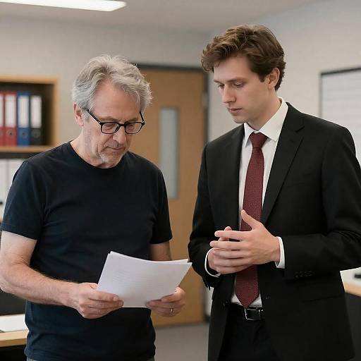 Senior and Junior Office Discussion