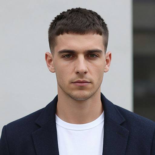 Stylish European Man in Urban Minimalism