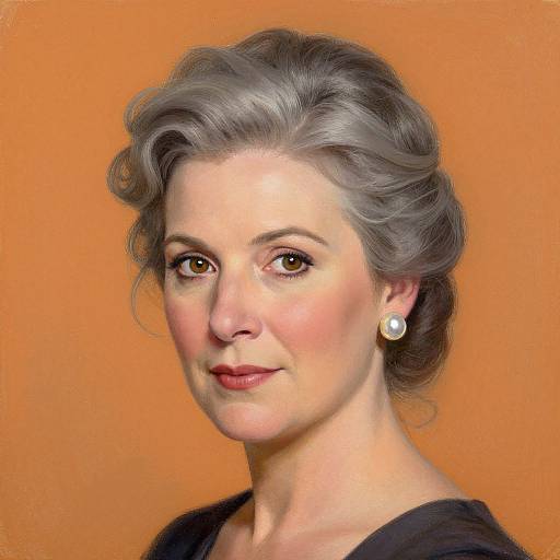 Pastel Portrait of Elegant Woman