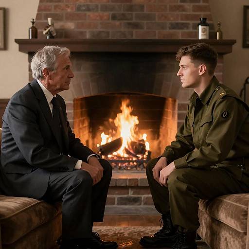 Warm Moment by the Fireplace