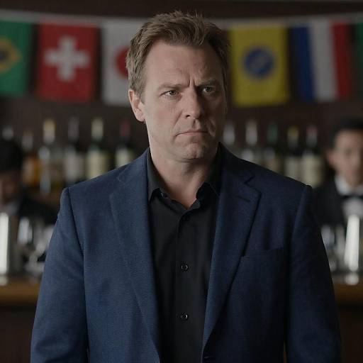 Serious Portrait in a Bar Setting