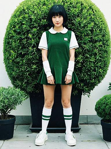 Outdoor Green Bush Costume Model