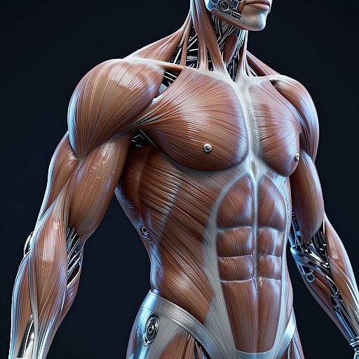 Futuristic Biomechanical Lats Illustration