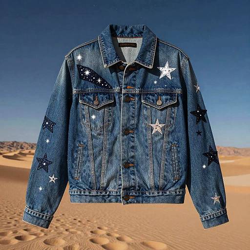 Vintage Star Cluster Denim Jacket