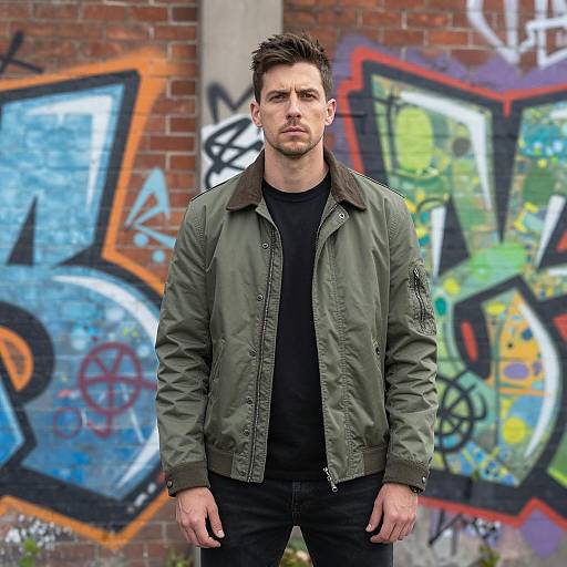 Urban Style with Graffiti Backdrop