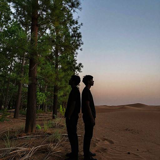 Opposite Worlds: Forest and Desert