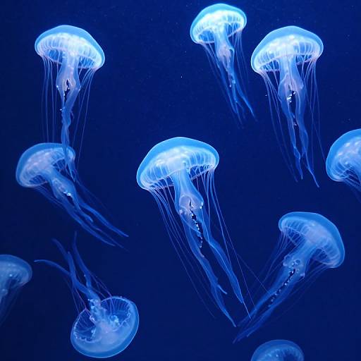 Ethereal Jellyfish in Deep Abyss