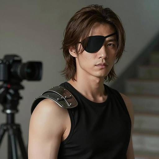 Intense Portrait of a Mysterious Man