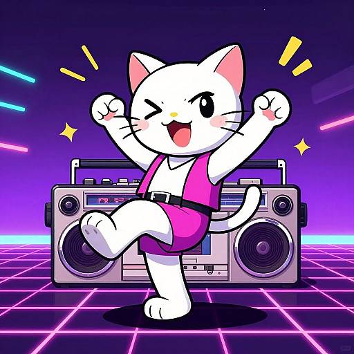 80s Cartoon Cat Twerking Vibes
