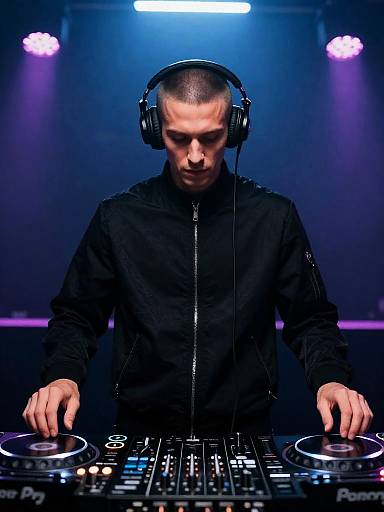 Cinematic Club DJ in Blue Light