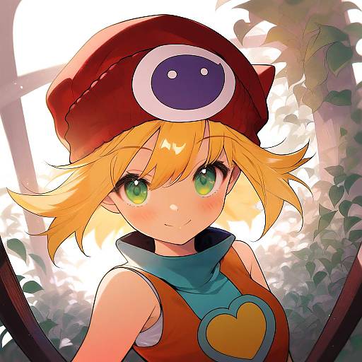 Illustration of Amitie (puyopuyo), puyopuyo in the style of Tan (inka)