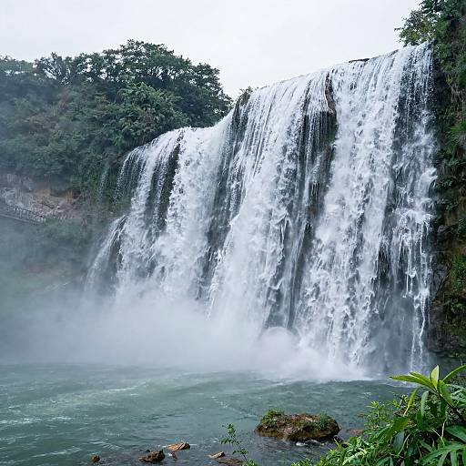 Ethereal Waterfall Cascades Landscape