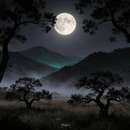 Dreamy Vintage Film Noir Nocturne