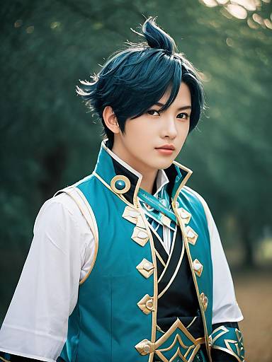 Photorealistic Childe Genshin Cosplay Portrait