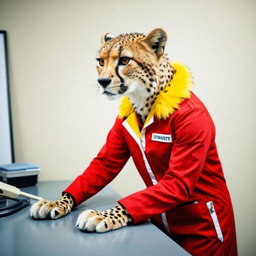 Cheetah Dentist in Racing Suit