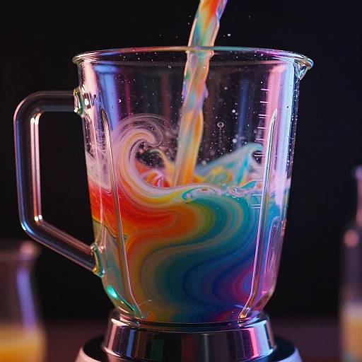 Futuristic Abstract Multicolored Liquid Swirl
