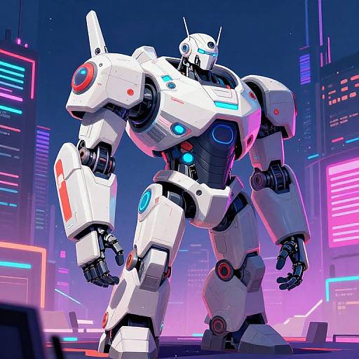 Futuristic Cyberpunk Humanoid Robot