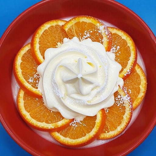 Vivid Close-Up of Orange Dessert