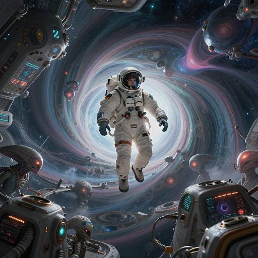 Quantum Cosmonaut Navigating Wormhole