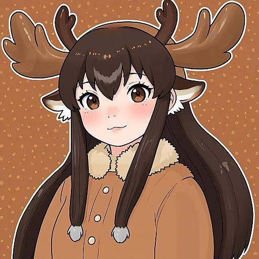 Illustration of Moose (kemono friends), kemono friends in the style of Hita (hitapita)