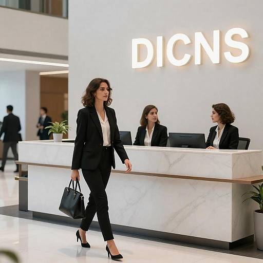 Chic Modern Office Lobby Scene