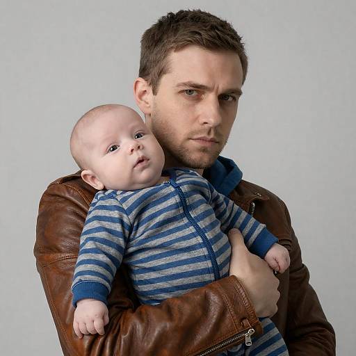 Candid Moment: Father and Baby Portrait