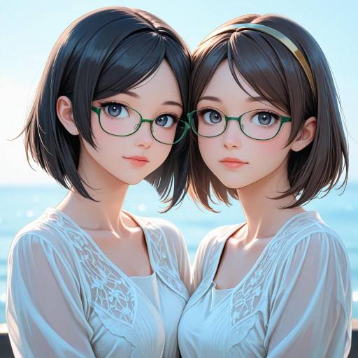 Anime Girls with Colorful Hairstyles