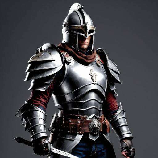 Glowing Warrior in Stylish Armor