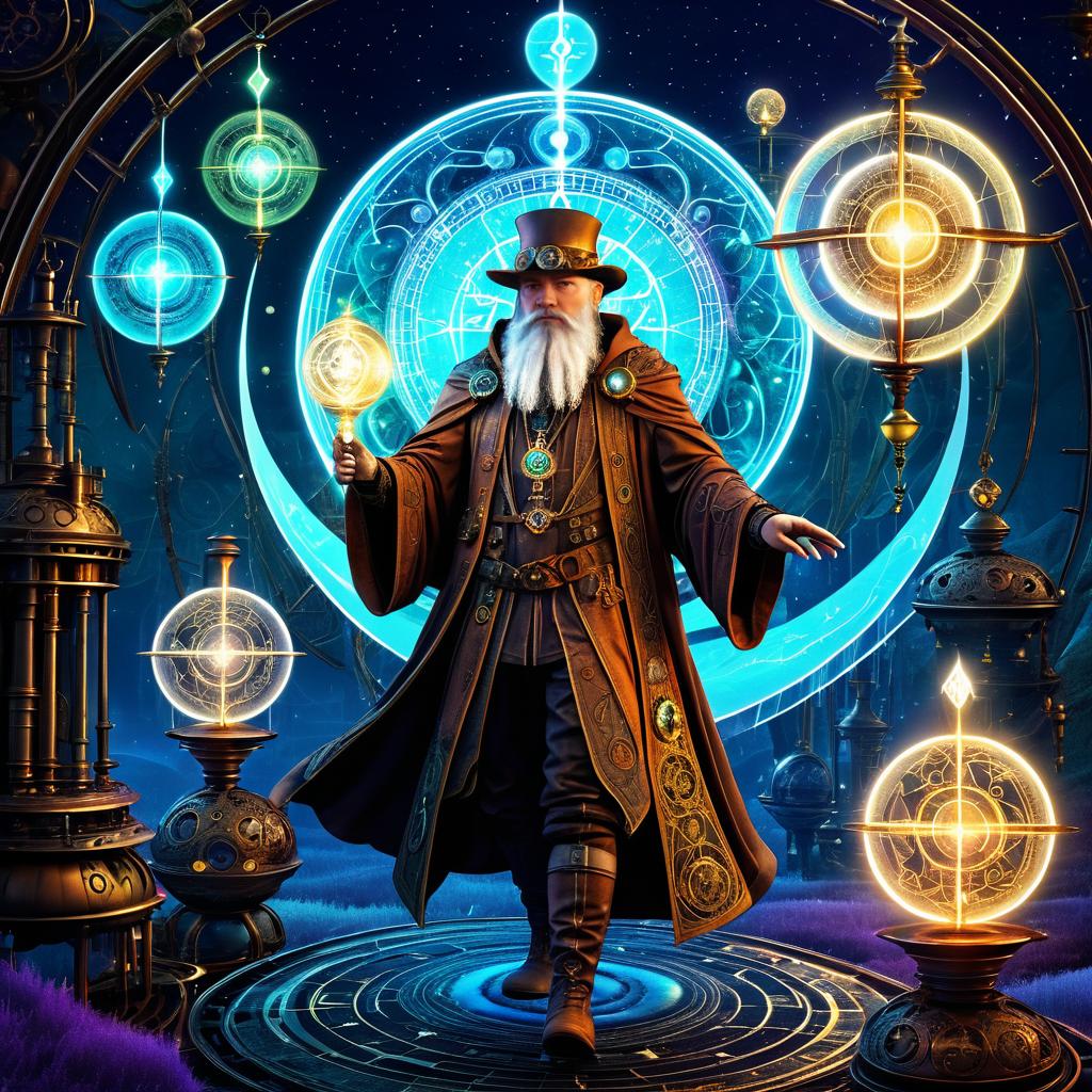 Mystical Alchemist in Steampunk Fantasy