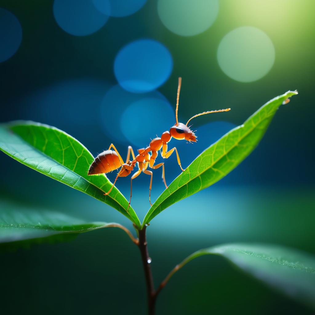 Enchanted Macro Photography of an Ant