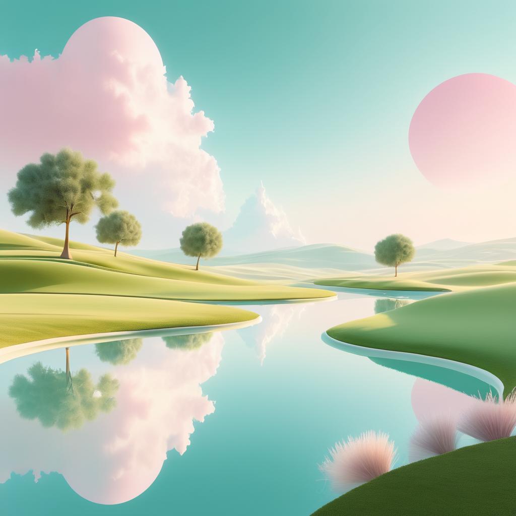 Dreamy Pastoral Landscape in Dali Style